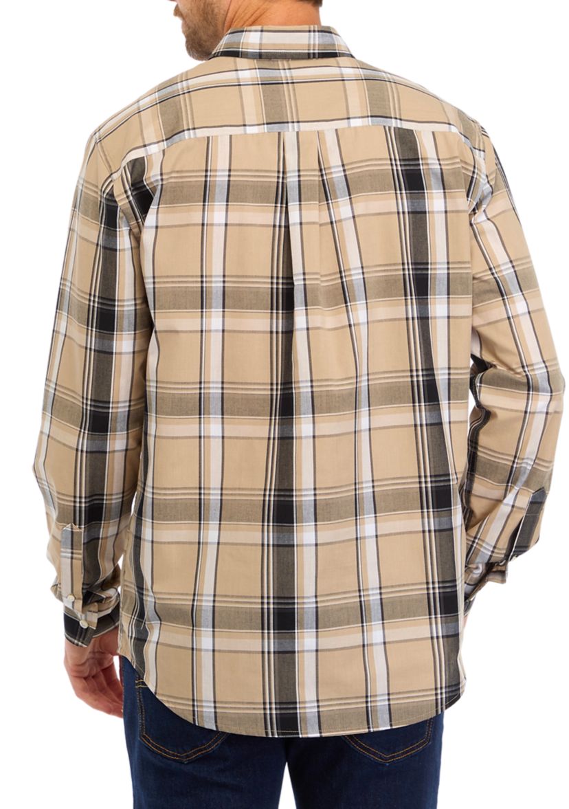Long Sleeve Easy Care Plaid Shirt 