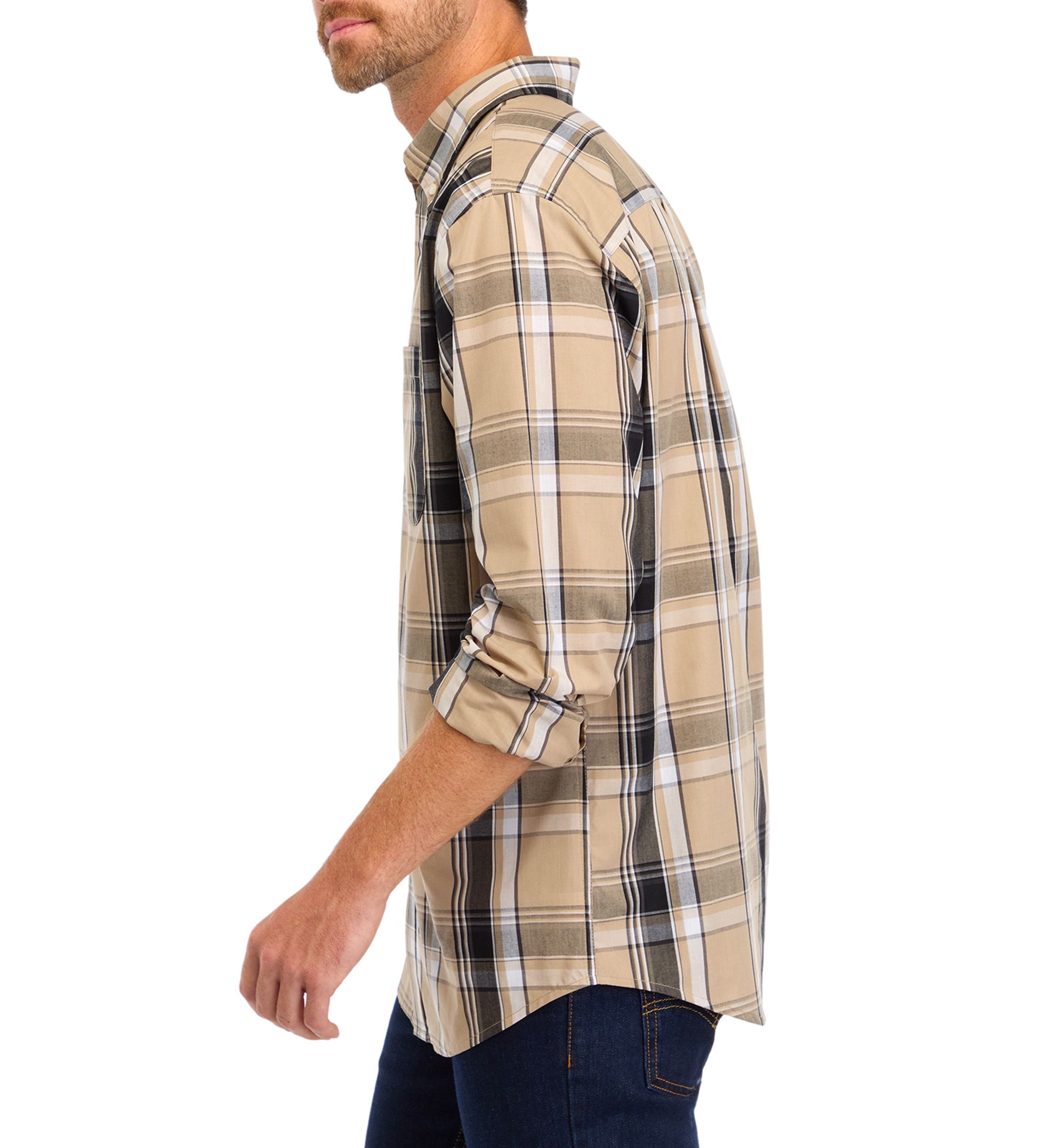Long Sleeve Easy Care Plaid Shirt 