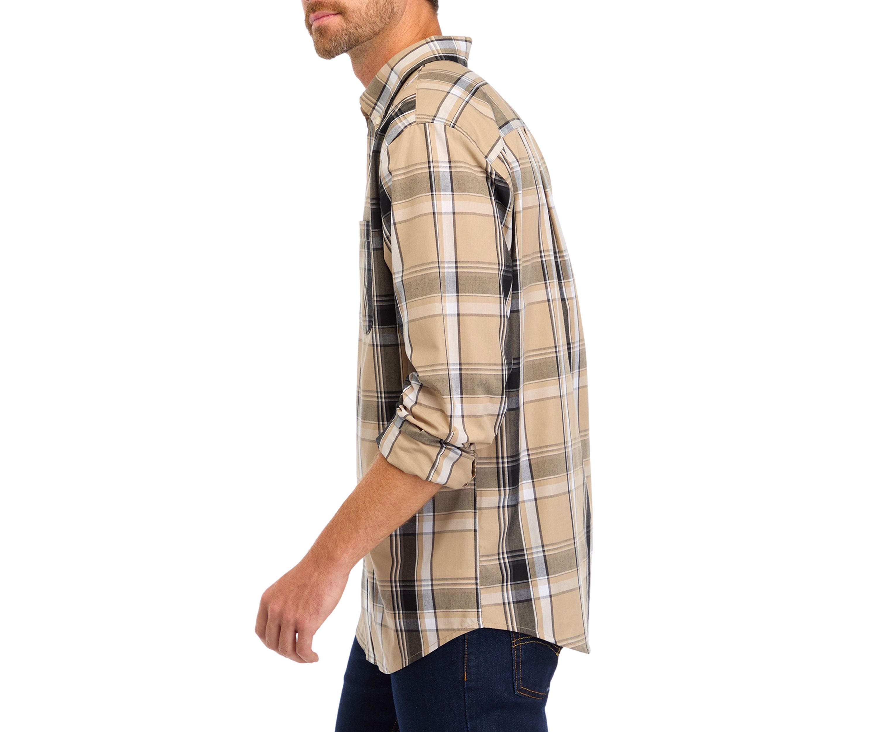 Long Sleeve Easy Care Plaid Shirt 
