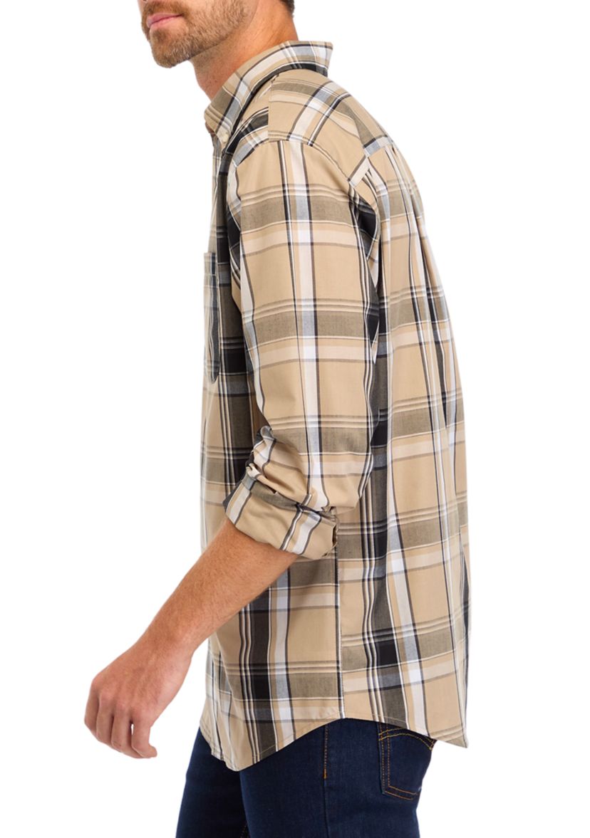 Long Sleeve Easy Care Plaid Shirt 