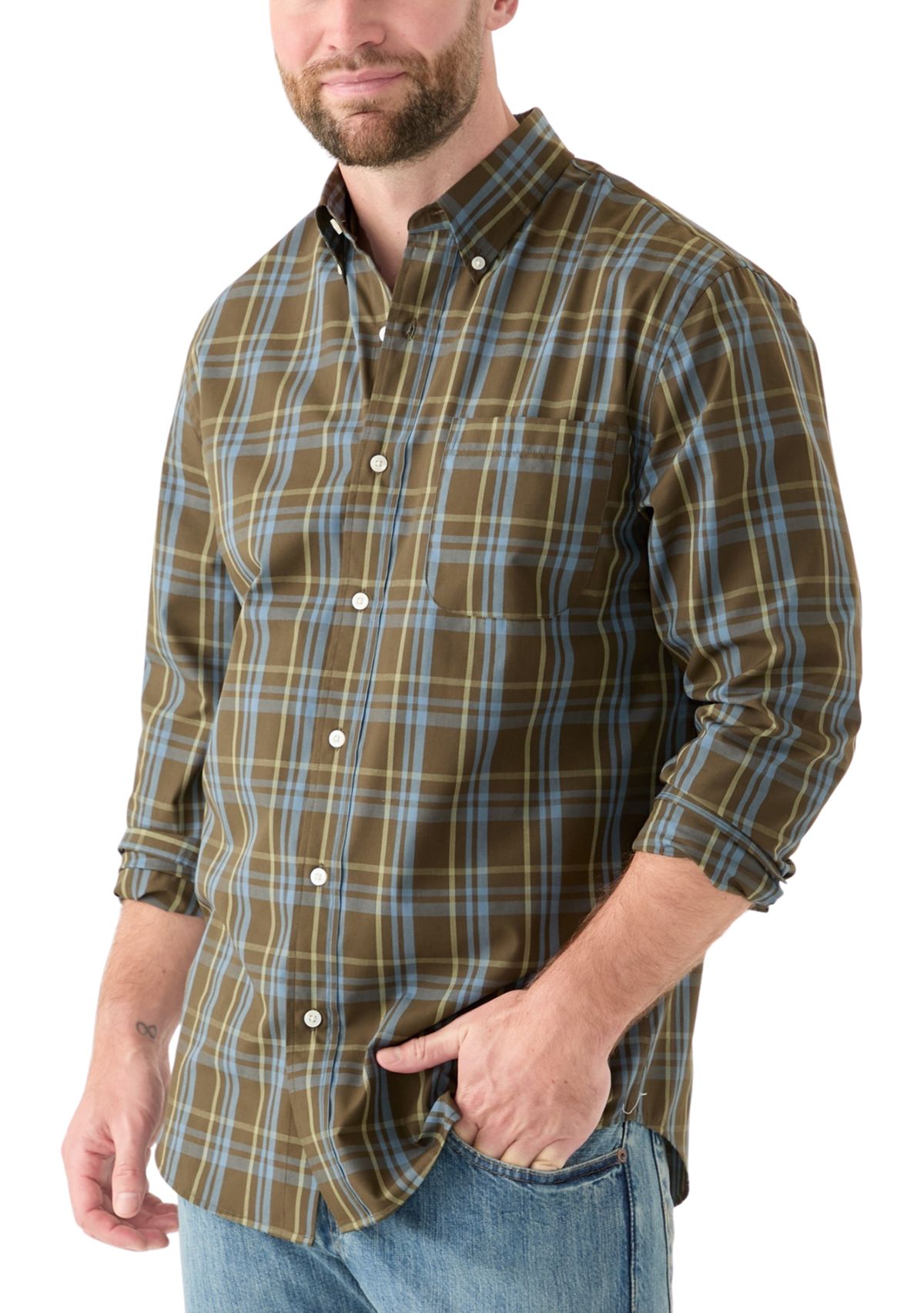 Easy Care Plaid Printed Shirt