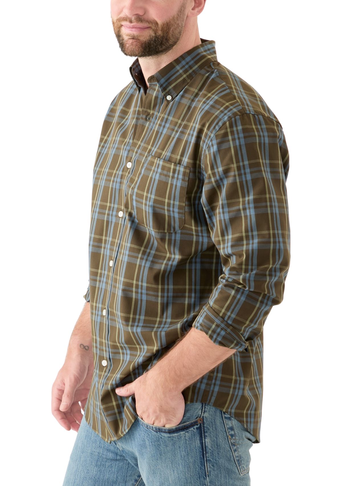 Easy Care Plaid Printed Shirt