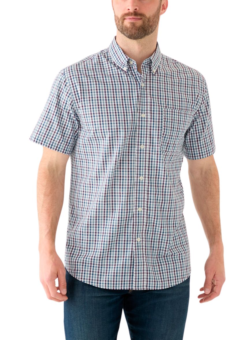 Short Sleeve Easy Care Plaid Shirt