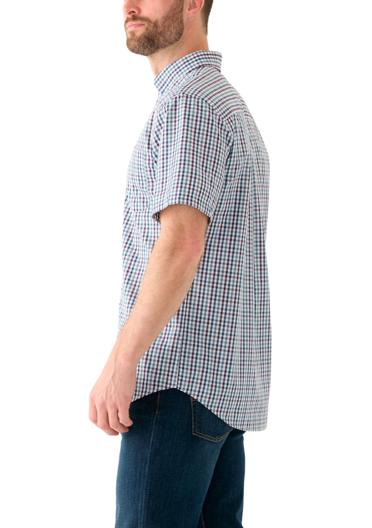 Short Sleeve Easy Care Plaid Shirt