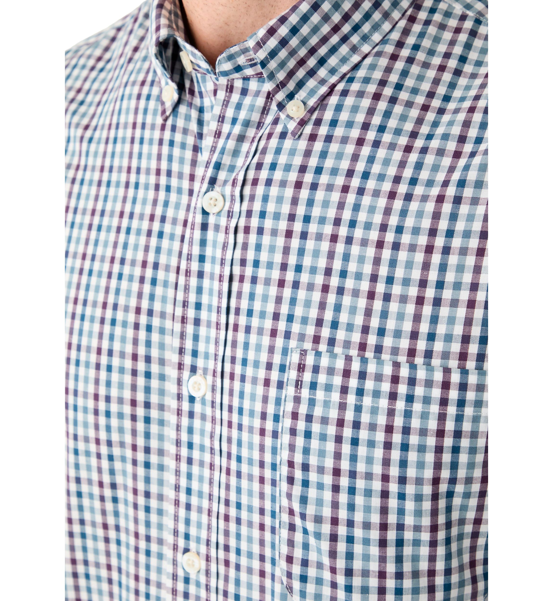 Short Sleeve Easy Care Plaid Shirt