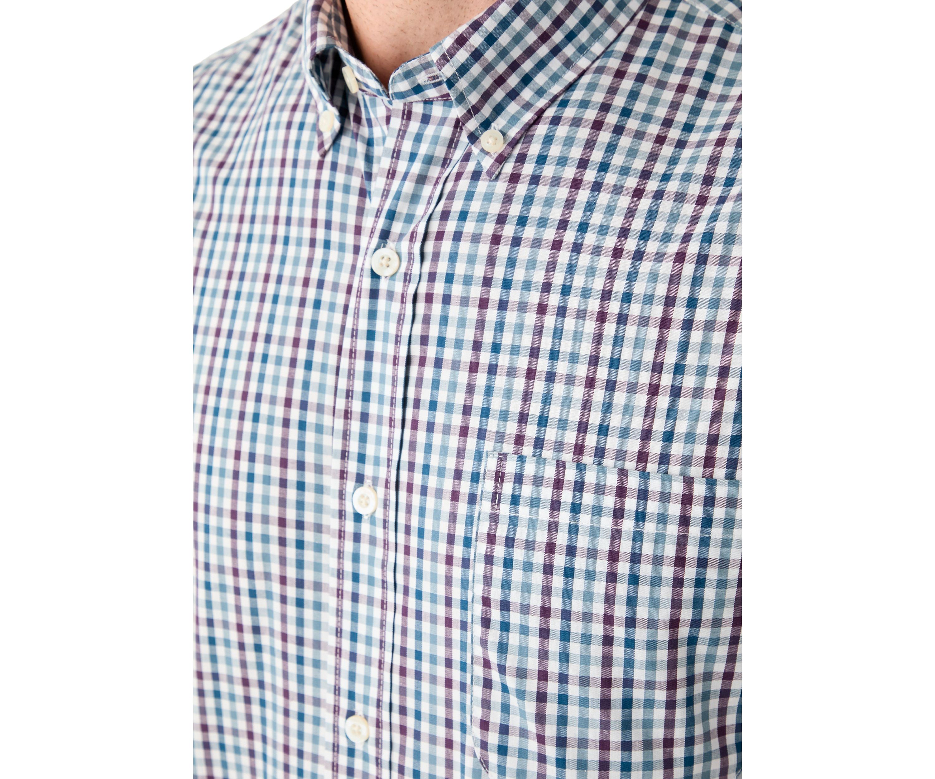Short Sleeve Easy Care Plaid Shirt