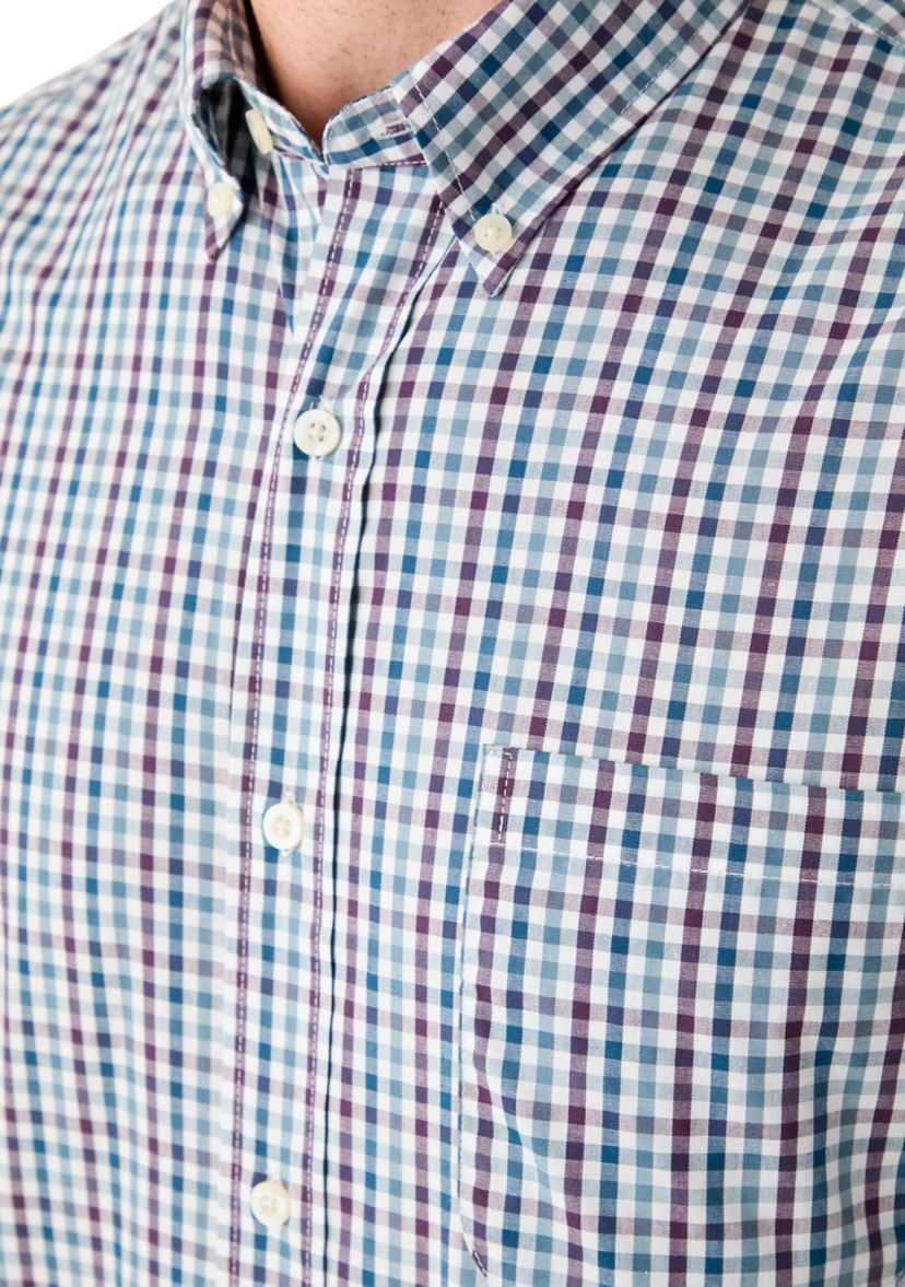 Short Sleeve Easy Care Plaid Shirt
