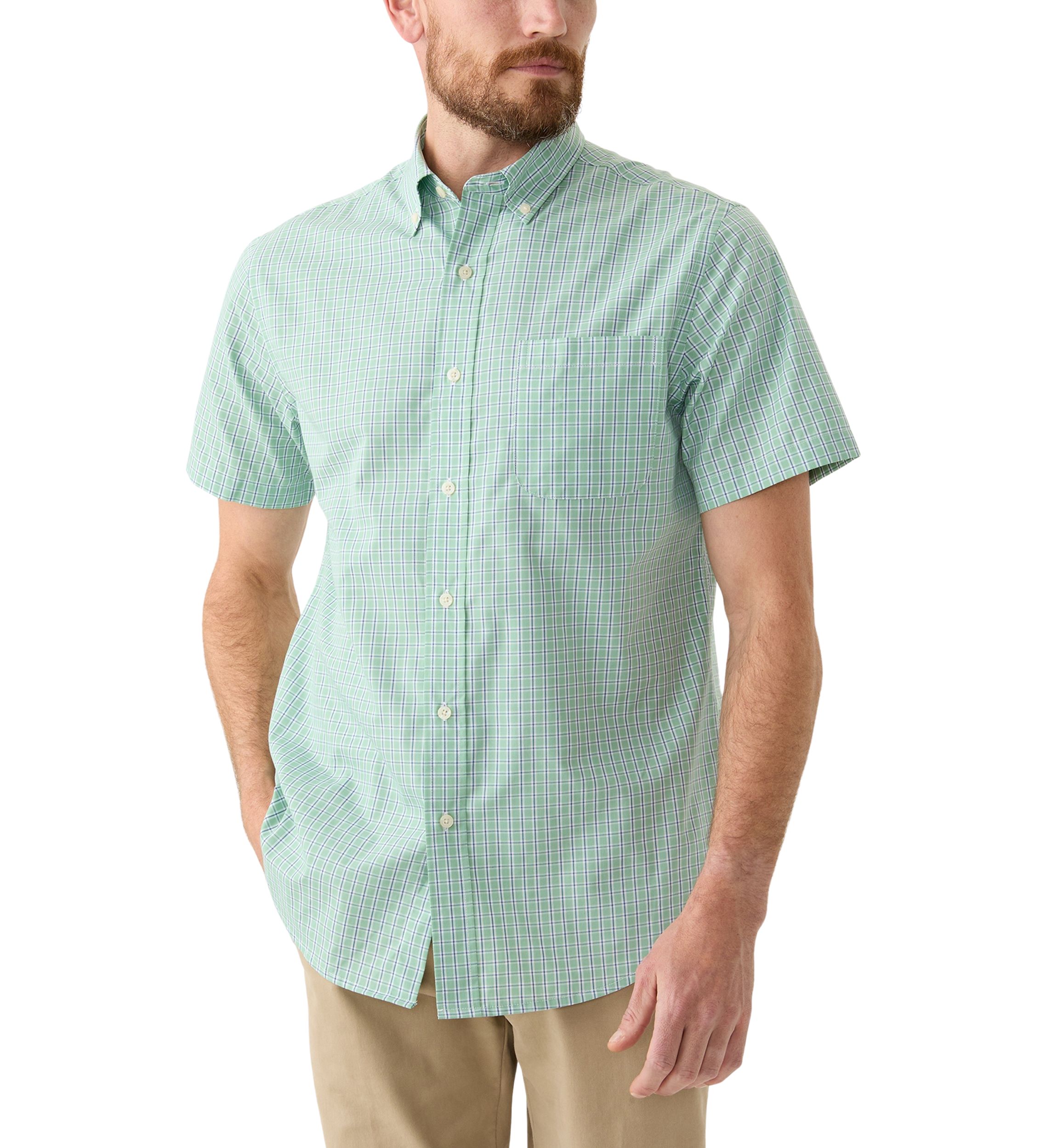 Short Sleeve Easy Care Plaid Shirt