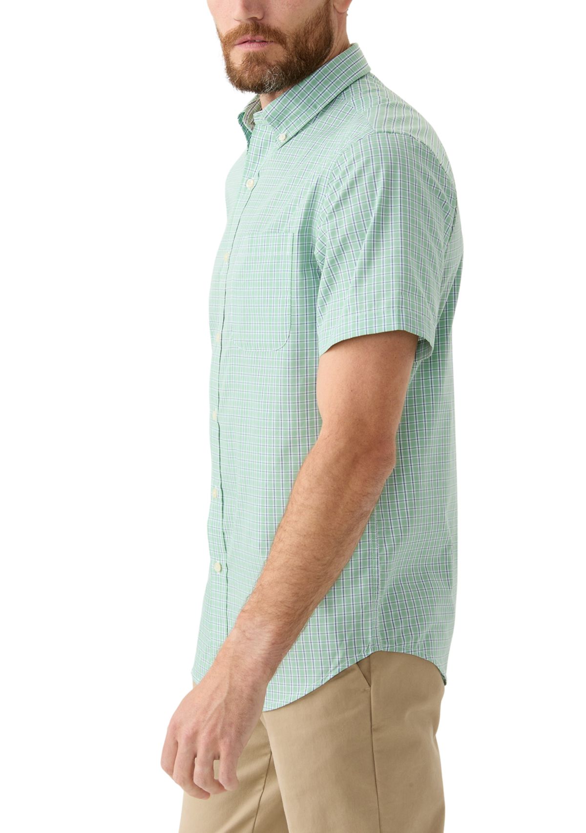 Short Sleeve Easy Care Plaid Shirt