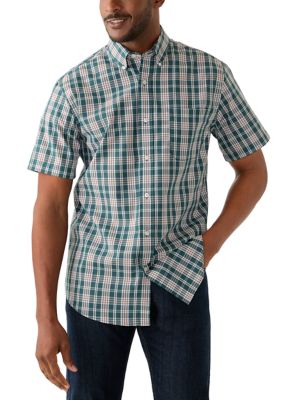 Saddlebred Men's Short Sleeve Easycare Plaid Shirt, 2XL