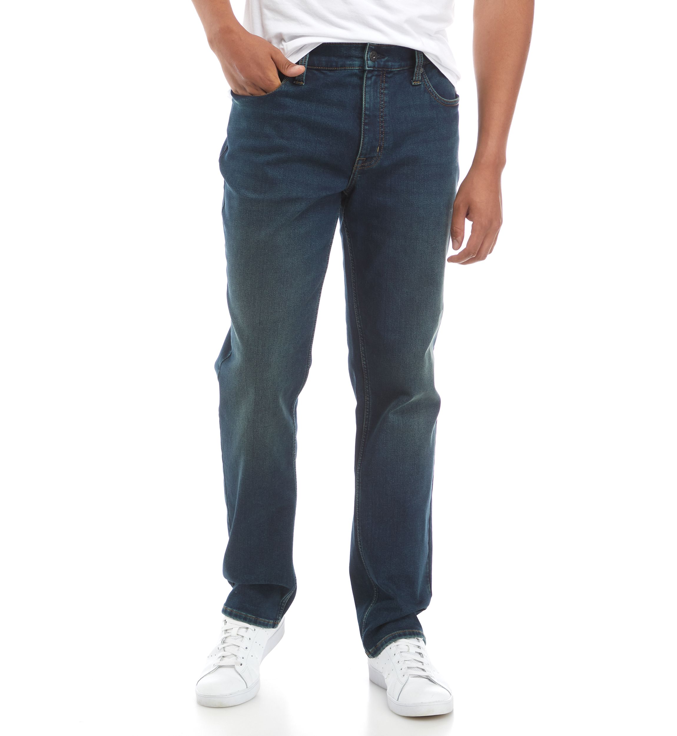 Mens Knit Denim Athletic Jeans