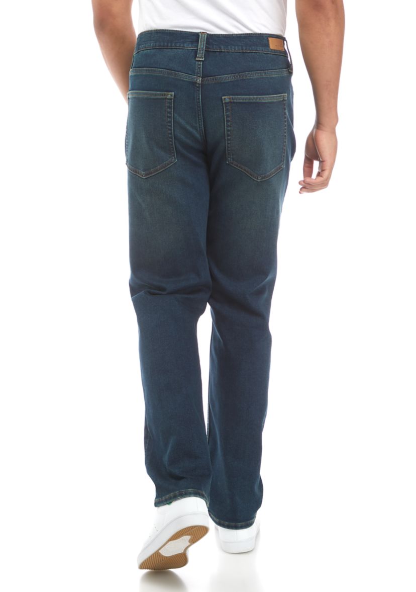 Mens Knit Denim Athletic Jeans