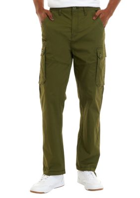 Decibel Men's Real Tree Printed Cargo Straight Leg Pants in Green | Size 42 | DECWB436-OLV