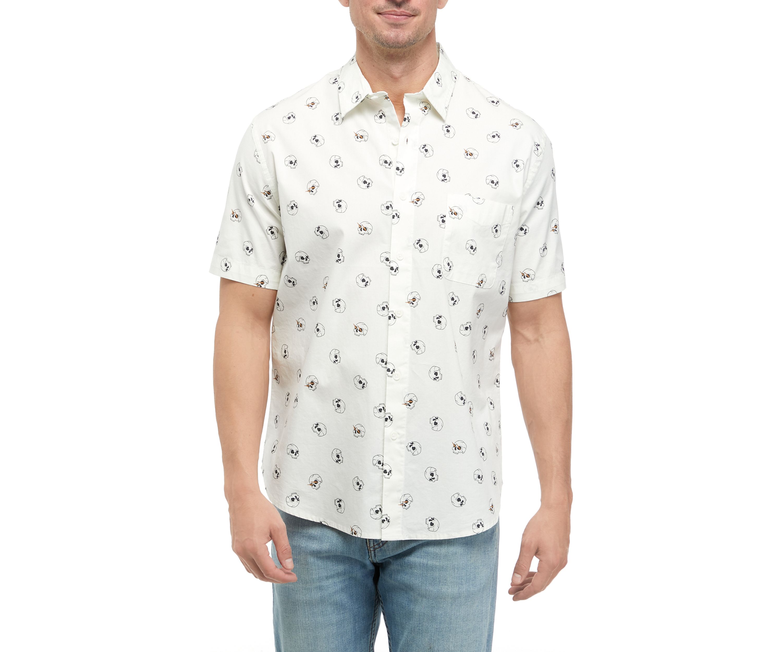 Short Sleeve Printed Poplin Shirt 