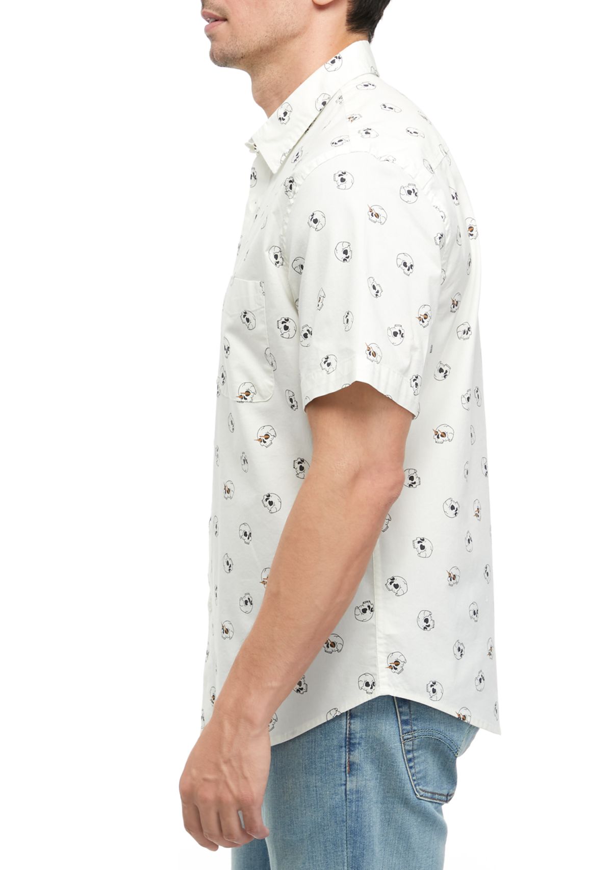 Short Sleeve Printed Poplin Shirt 