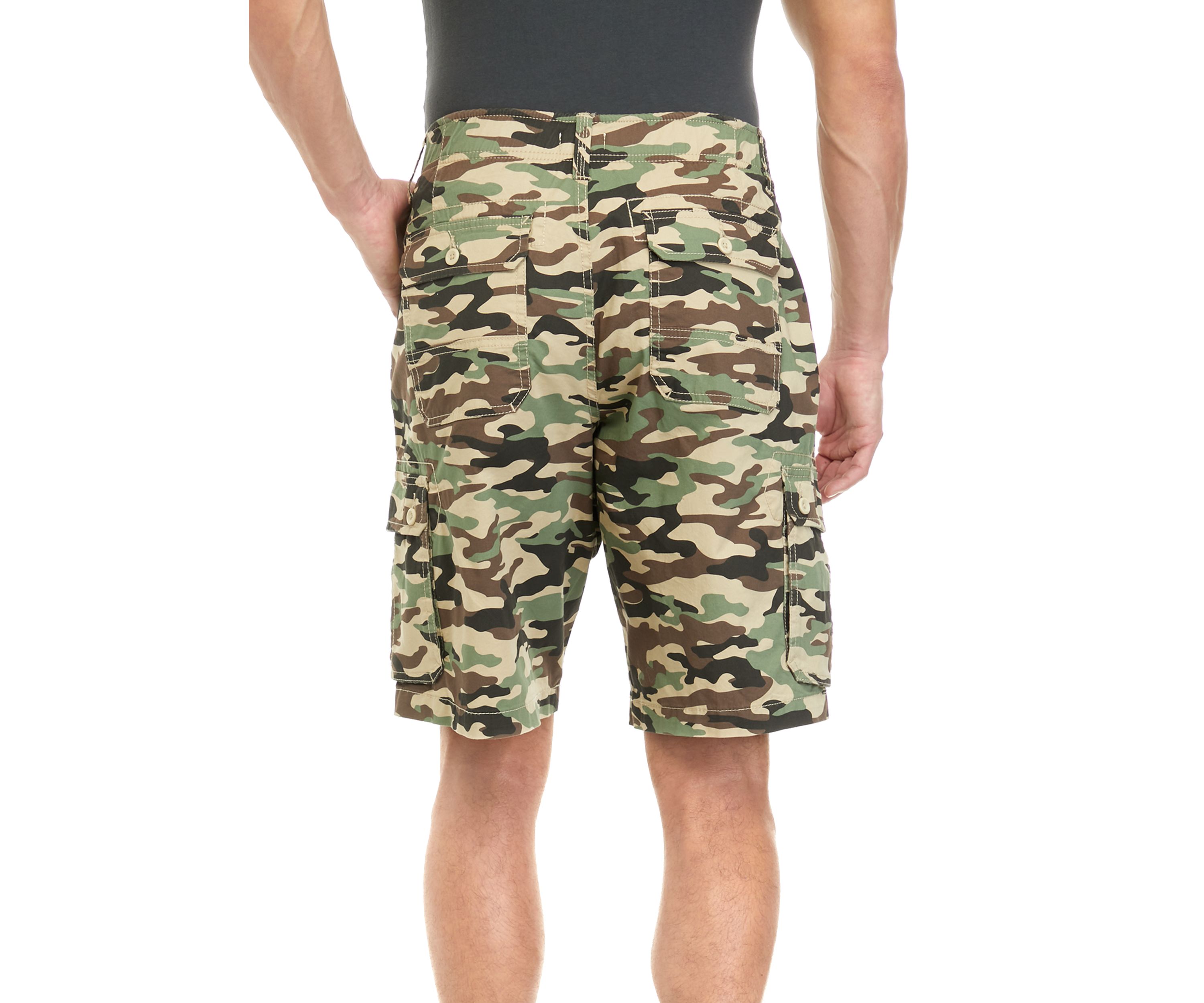 Camo Print Cargo Shorts