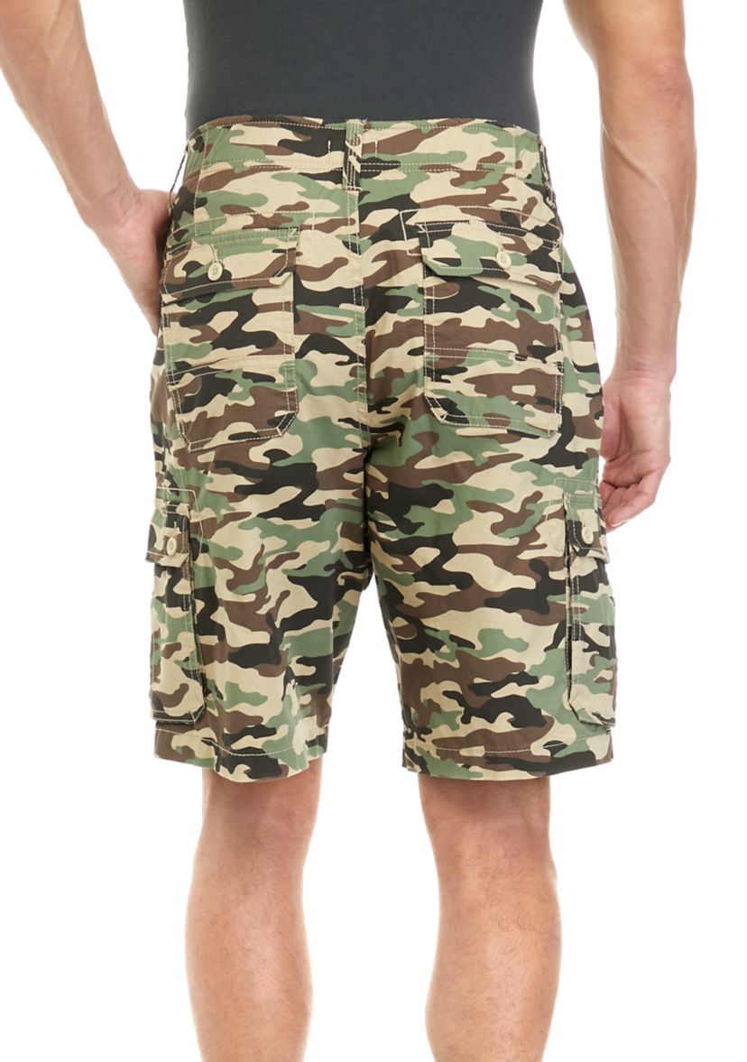 Camo Print Cargo Shorts