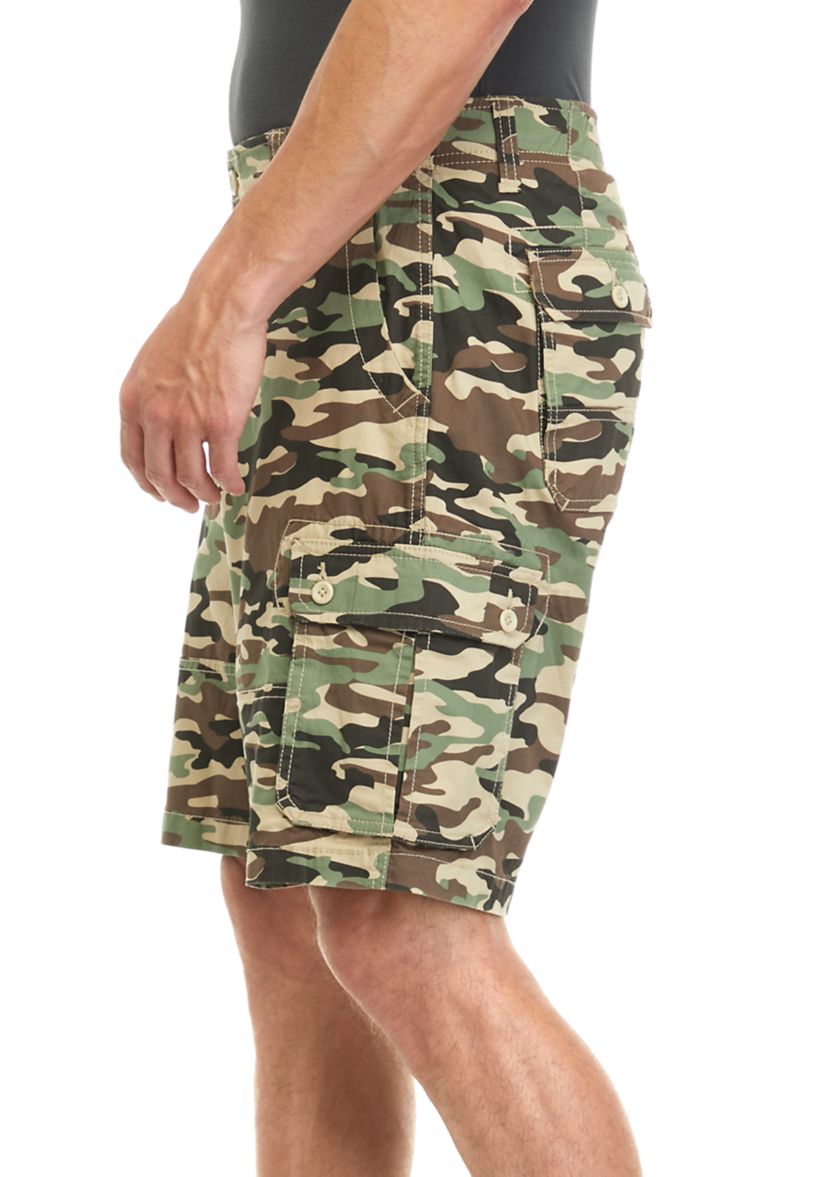 Camo Print Cargo Shorts