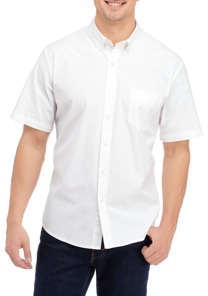Short Sleeve Poplin Solid Shirt