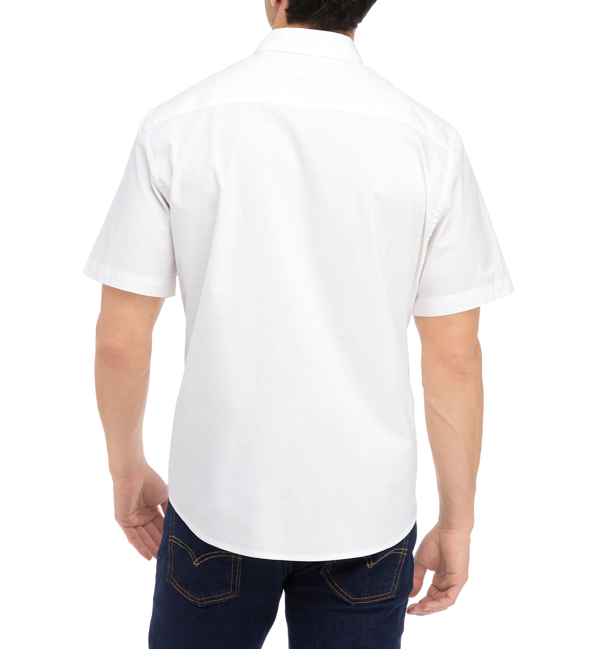 Short Sleeve Poplin Solid Shirt