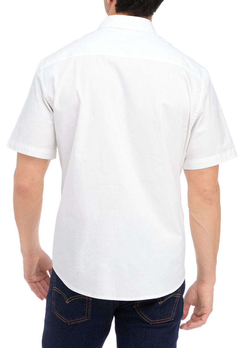 Short Sleeve Poplin Solid Shirt