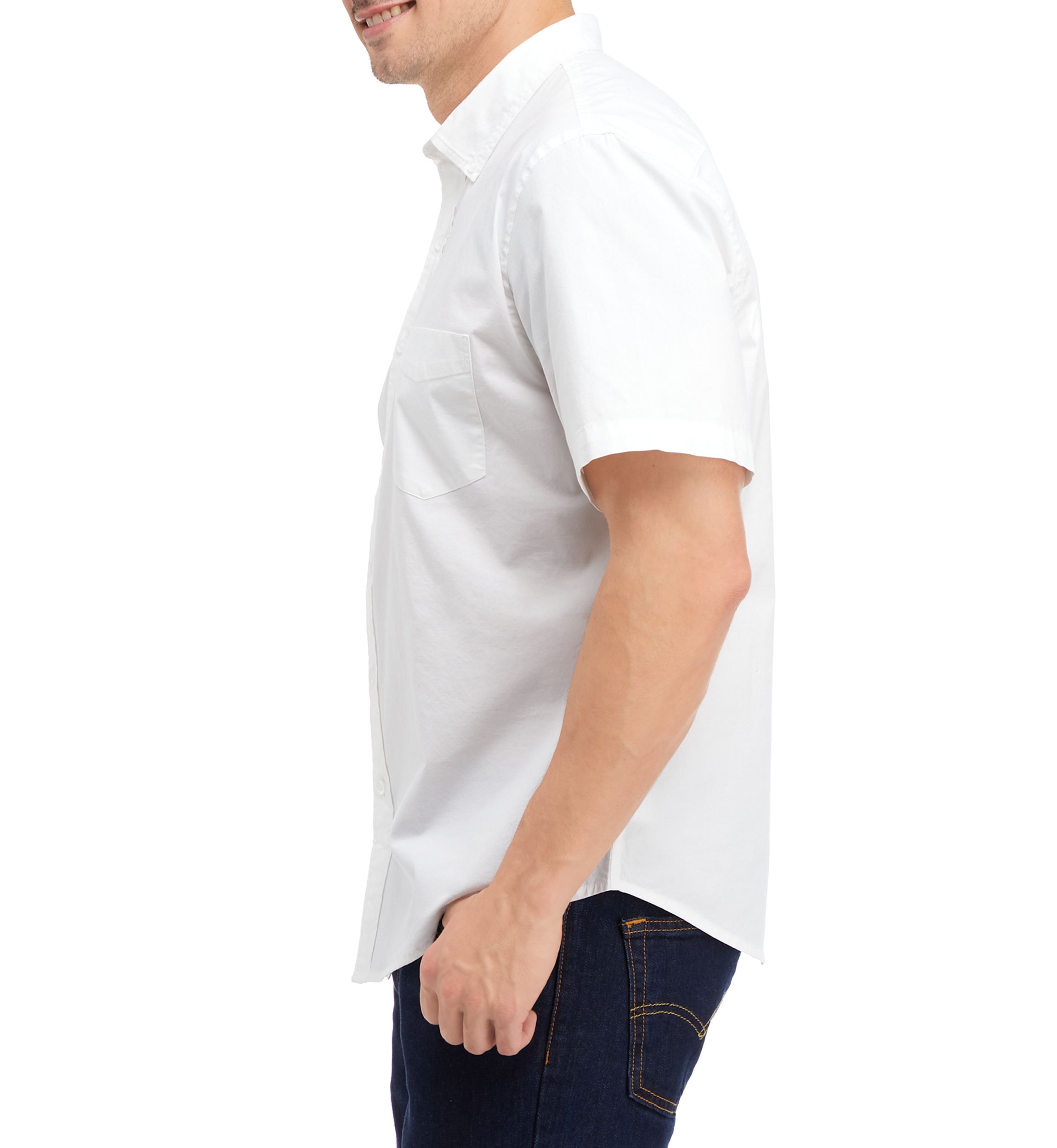 Short Sleeve Poplin Solid Shirt