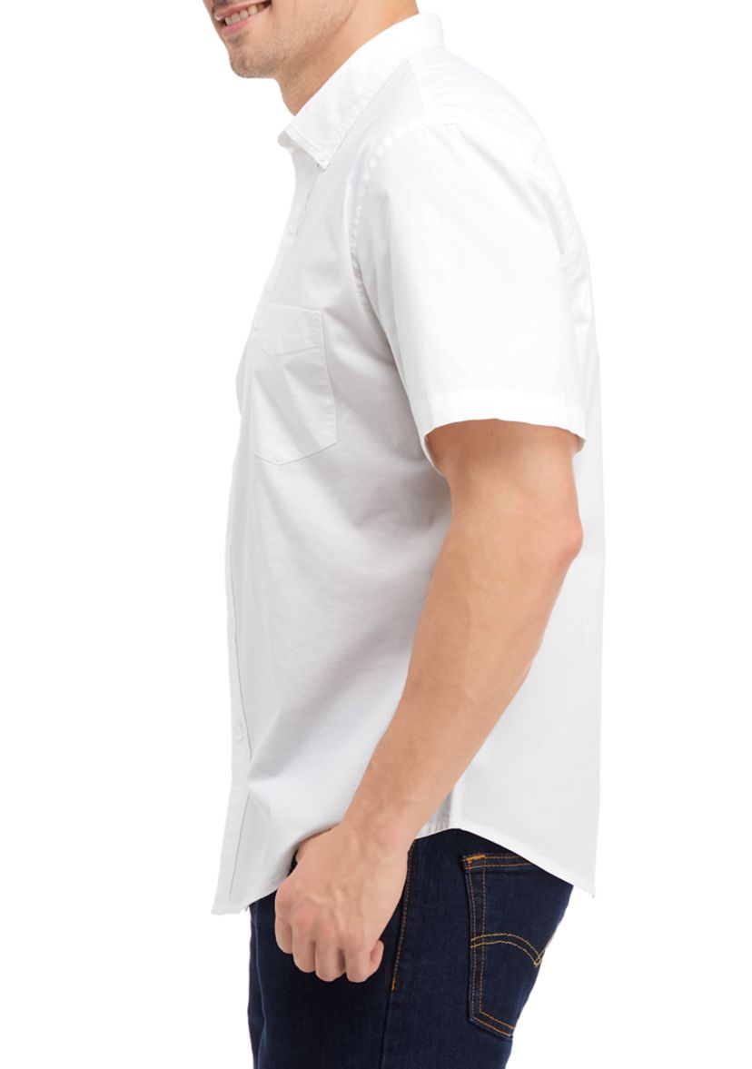 Short Sleeve Poplin Solid Shirt