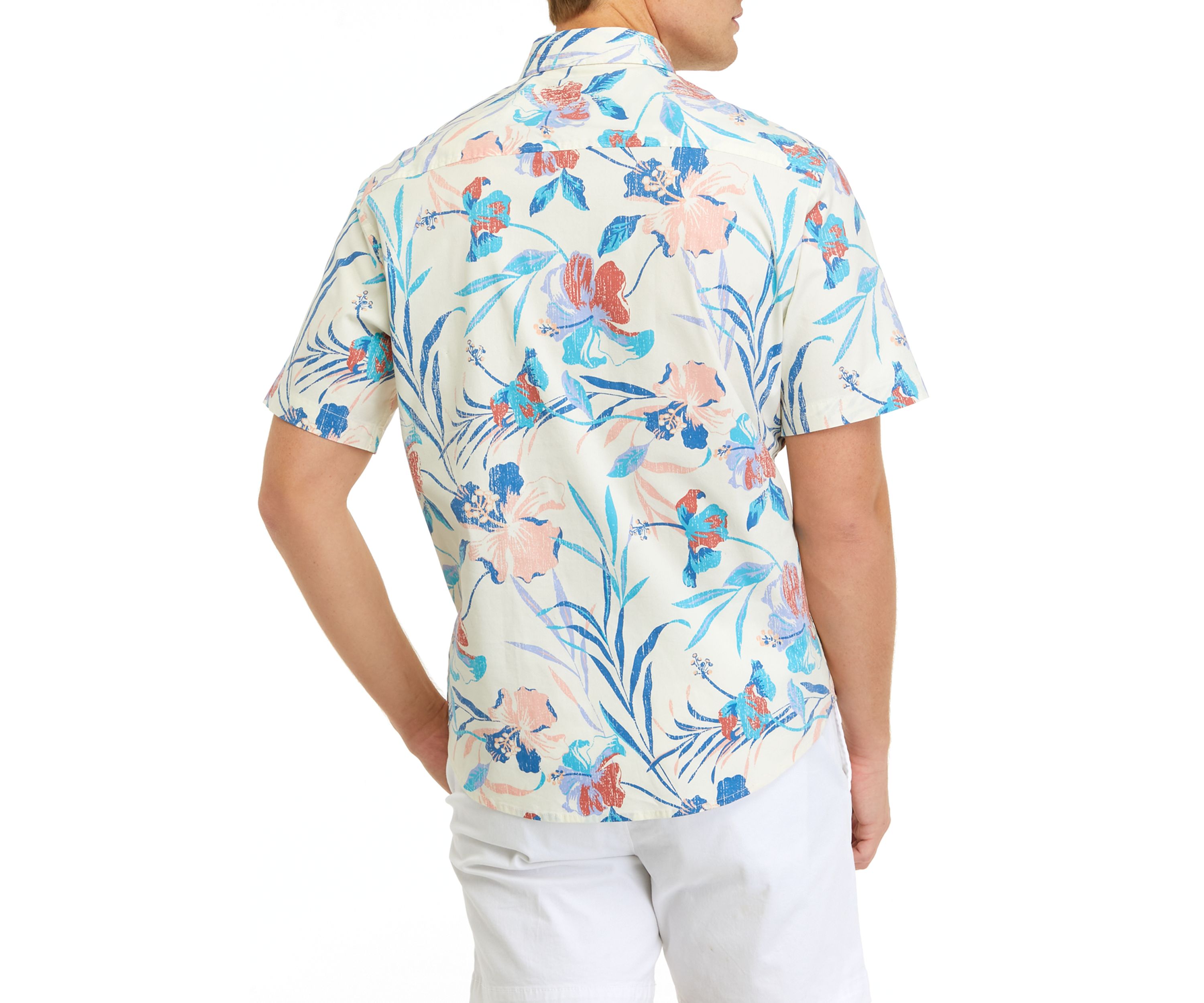 Short Sleeve Poplin Printed Shirt