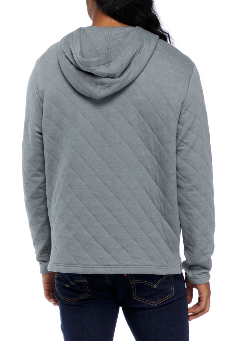 Quilted Hooded Pullover