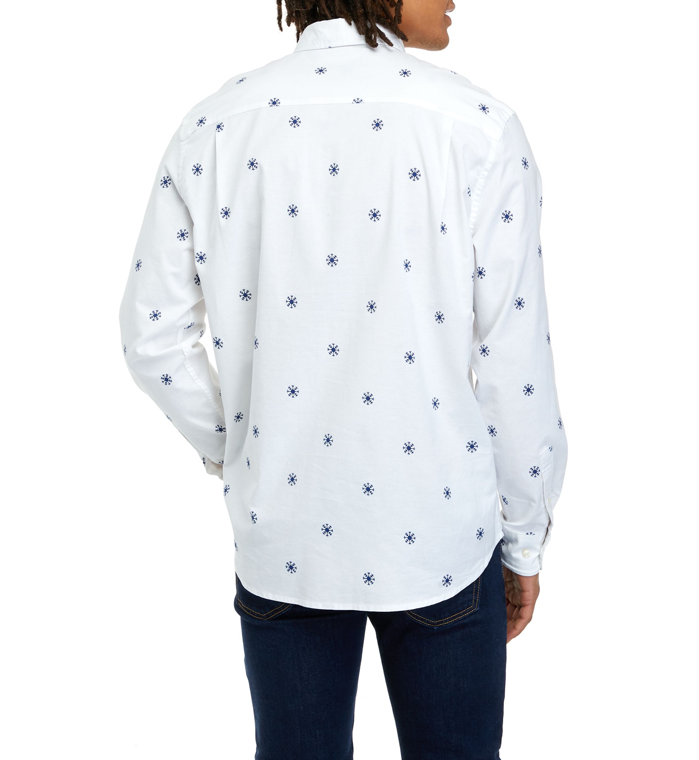Long Sleeve Woven Printed Oxford Shirt