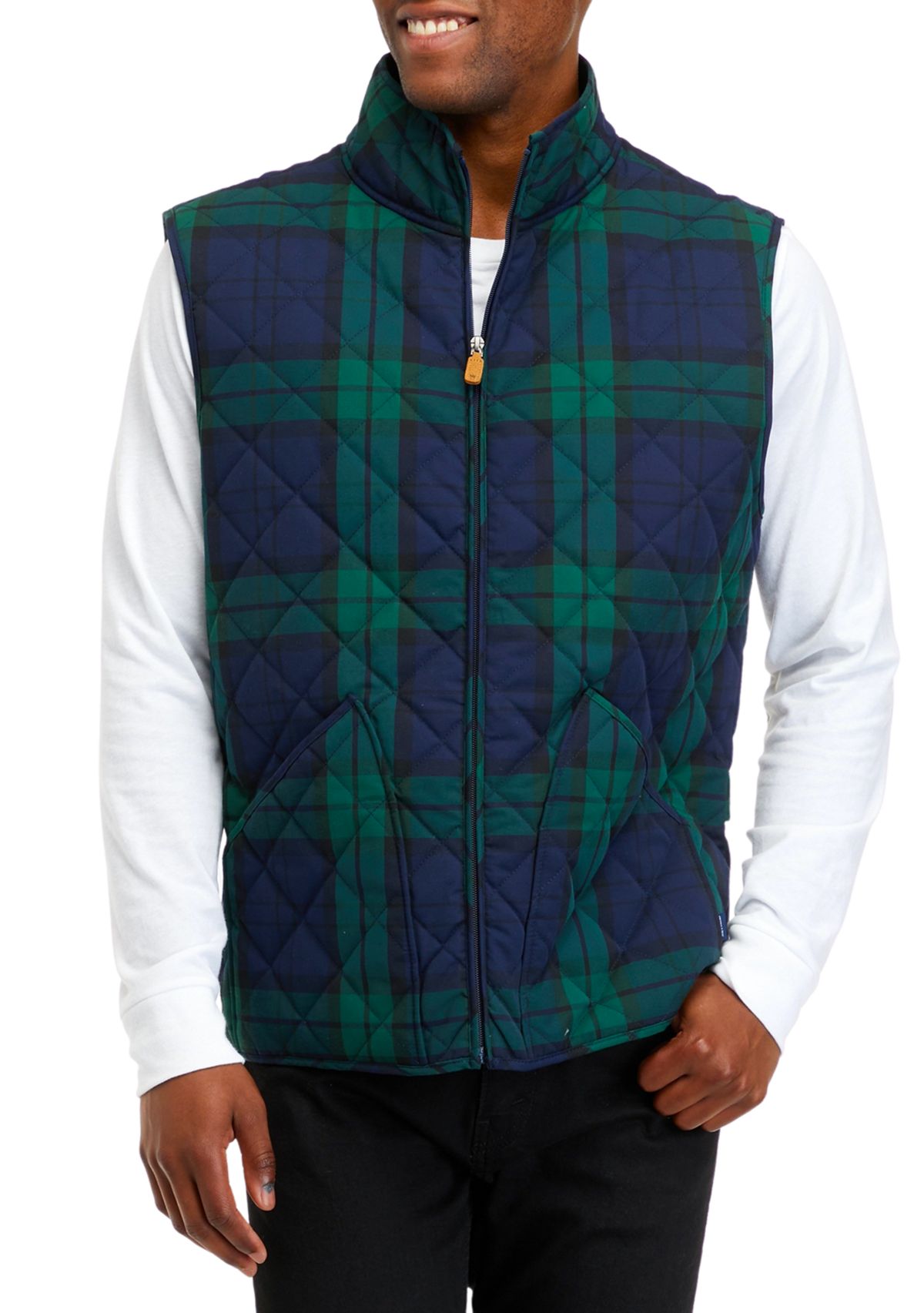 Quilted Plaid Vest