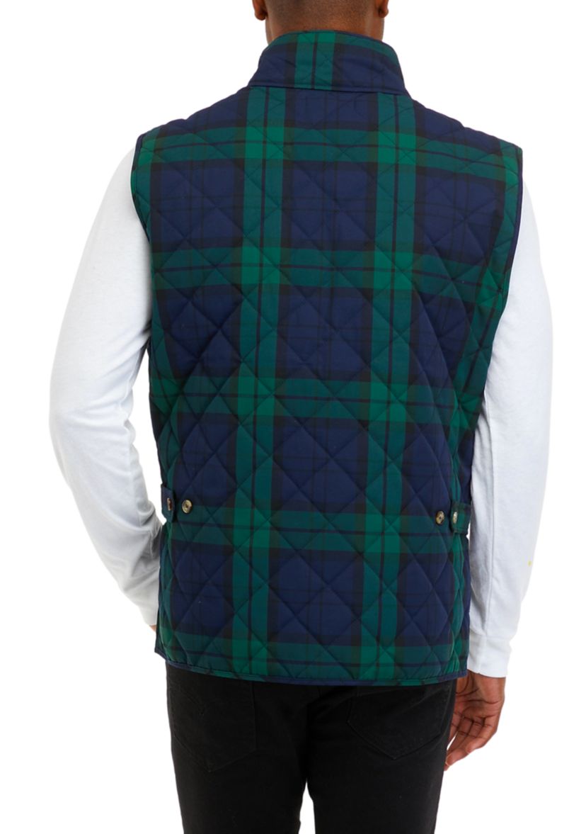 Quilted Plaid Vest