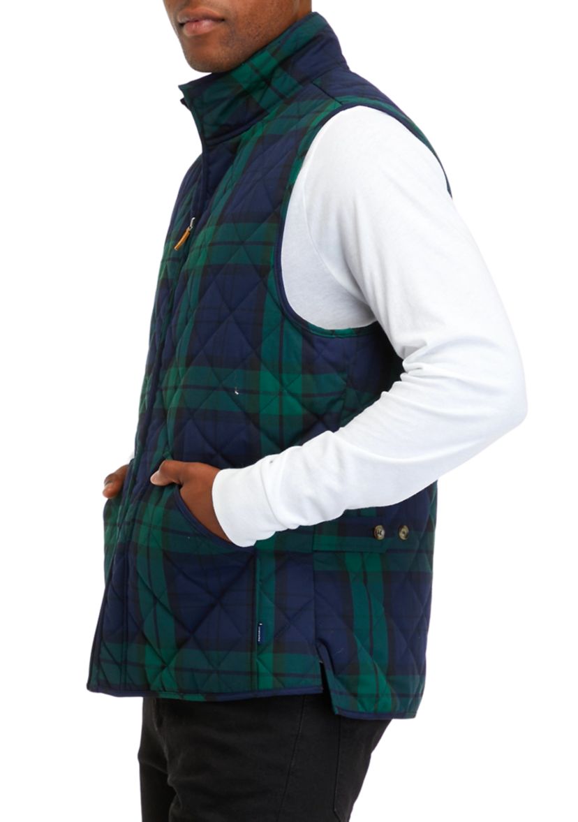 Quilted Plaid Vest