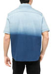 Short Sleeve Ombré Collared Shirt 