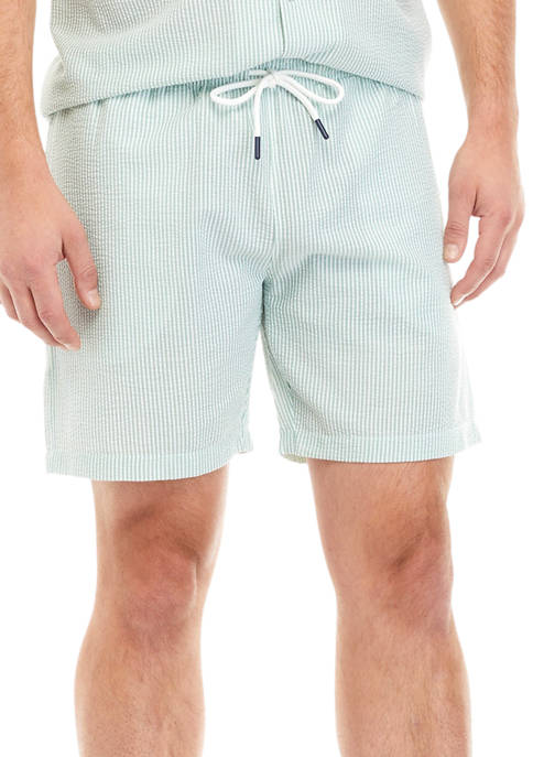 Crown & Ivy™ 7 Inch Seersucker Shorts