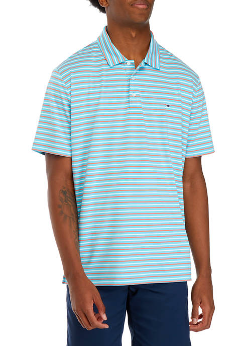 Crown & Ivy™ Mens Striped Performance Polo
