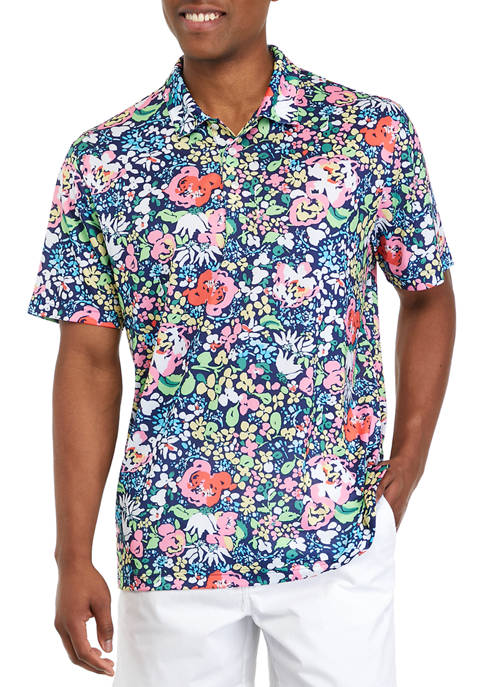 Crown & Ivy™ Short Sleeve Printed Polo Shirt