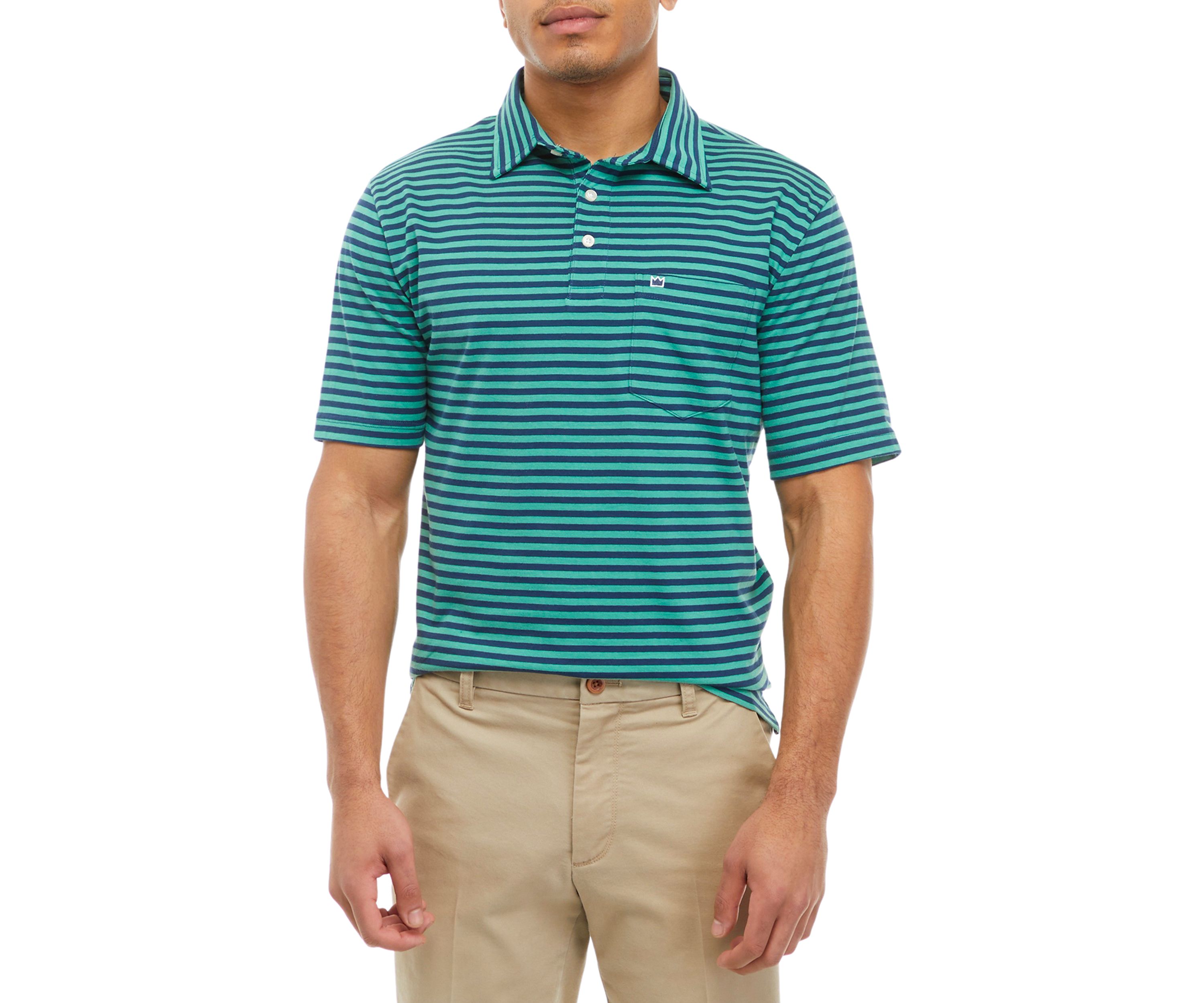 Striped Pocket Polo Shirt 
