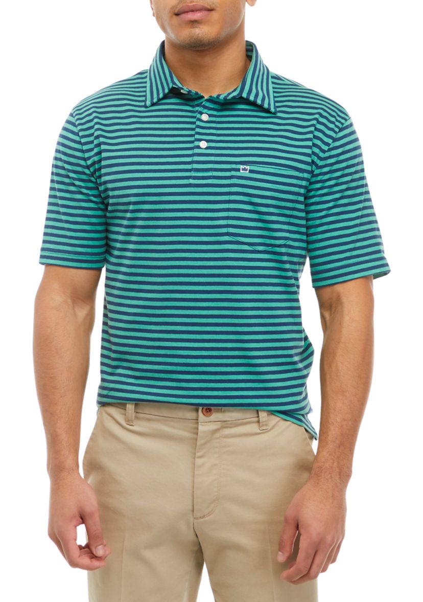 Striped Pocket Polo Shirt 
