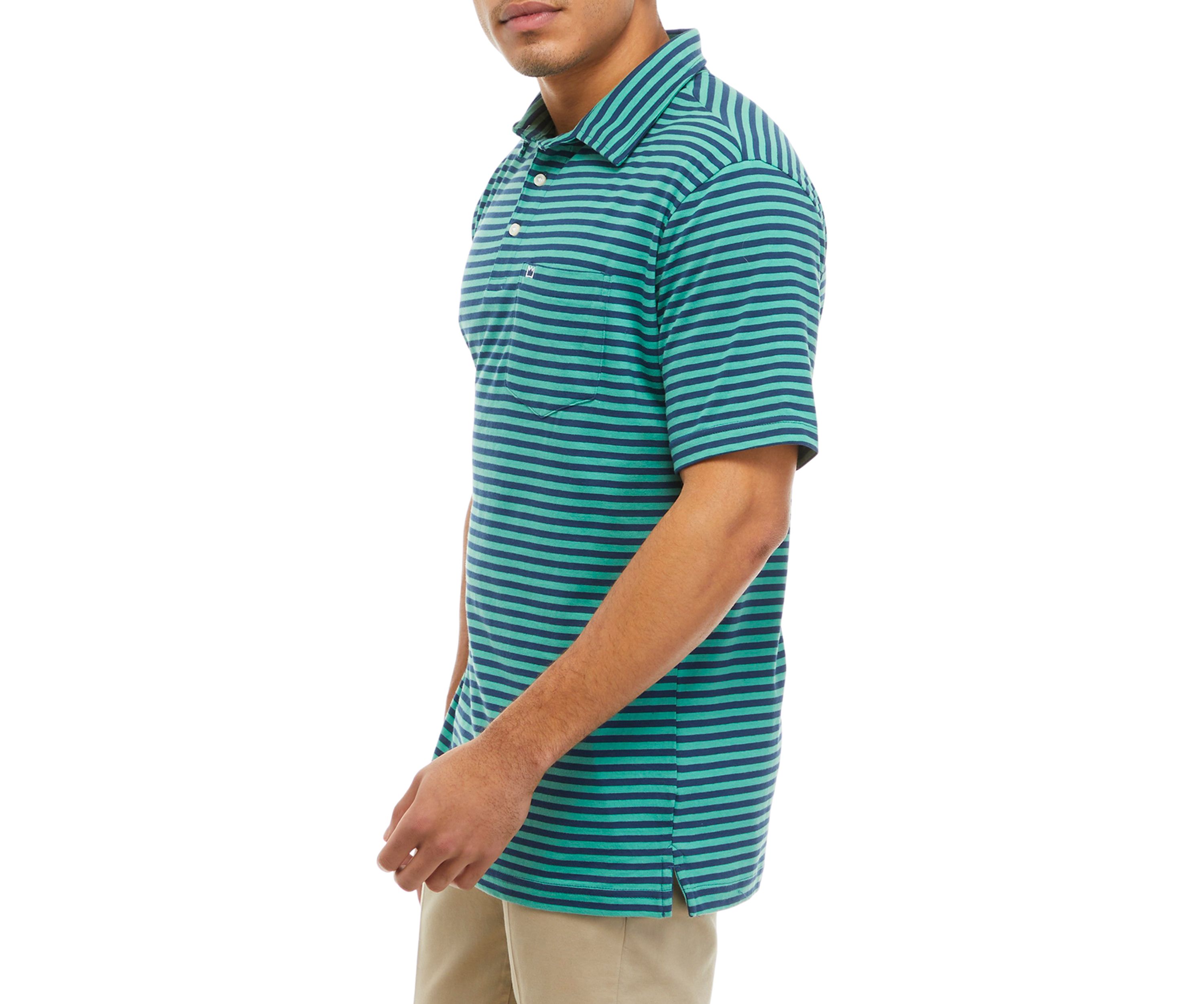 Striped Pocket Polo Shirt 