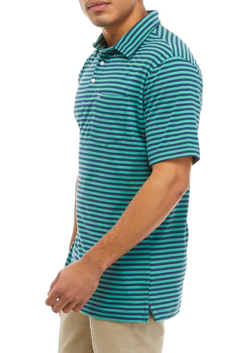 Striped Pocket Polo Shirt 