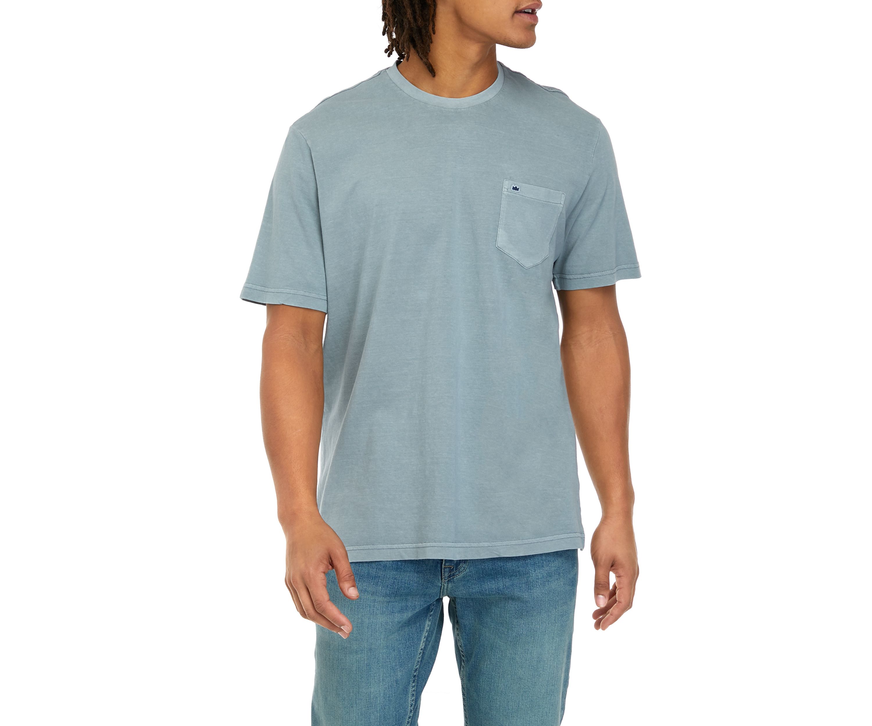 Washed Crew Neck Pocket T-Shirt