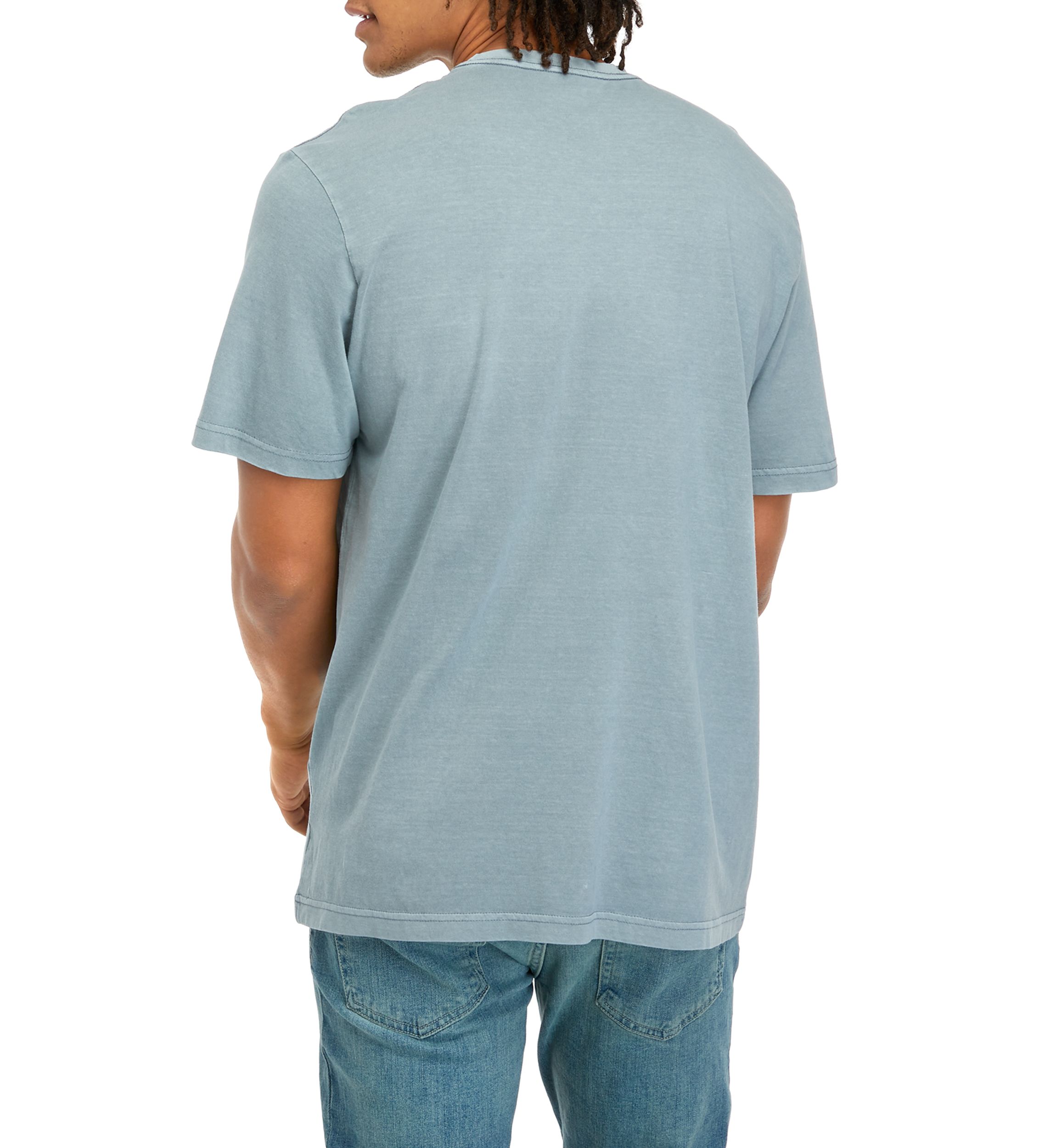 Washed Crew Neck Pocket T-Shirt