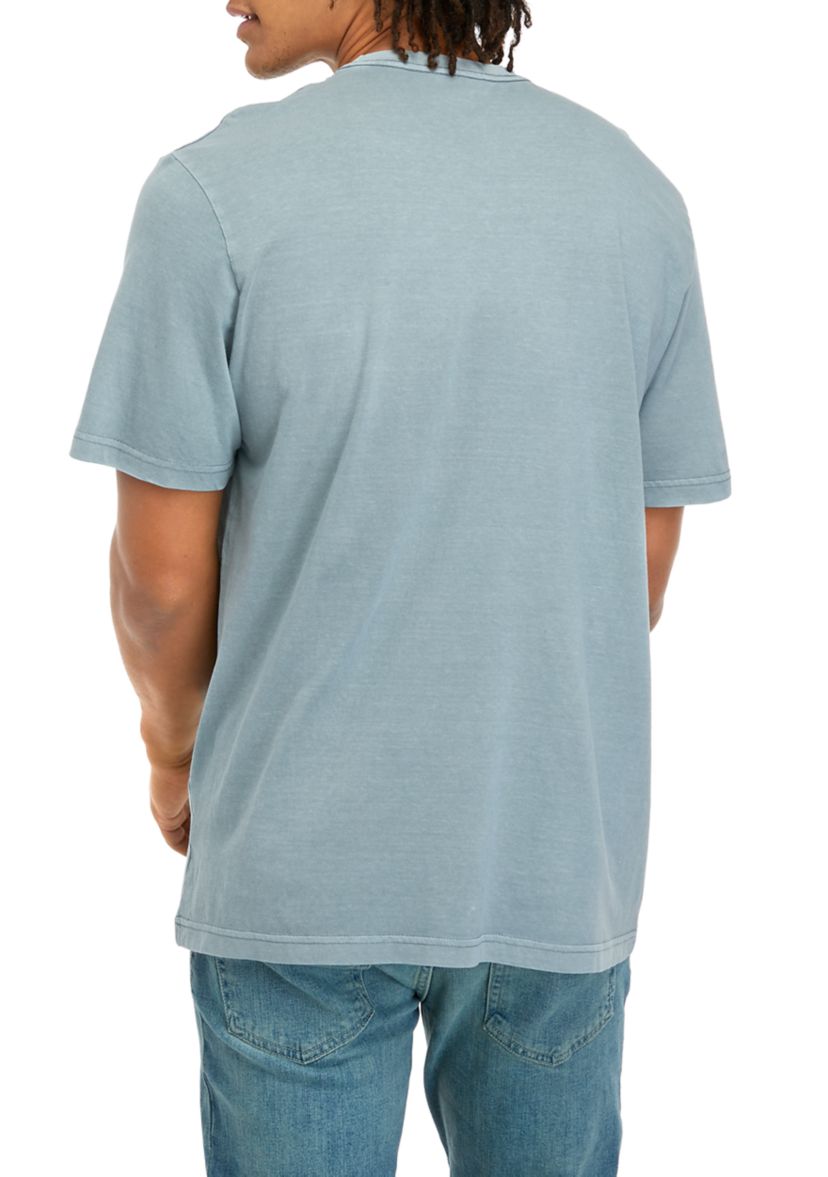 Washed Crew Neck Pocket T-Shirt
