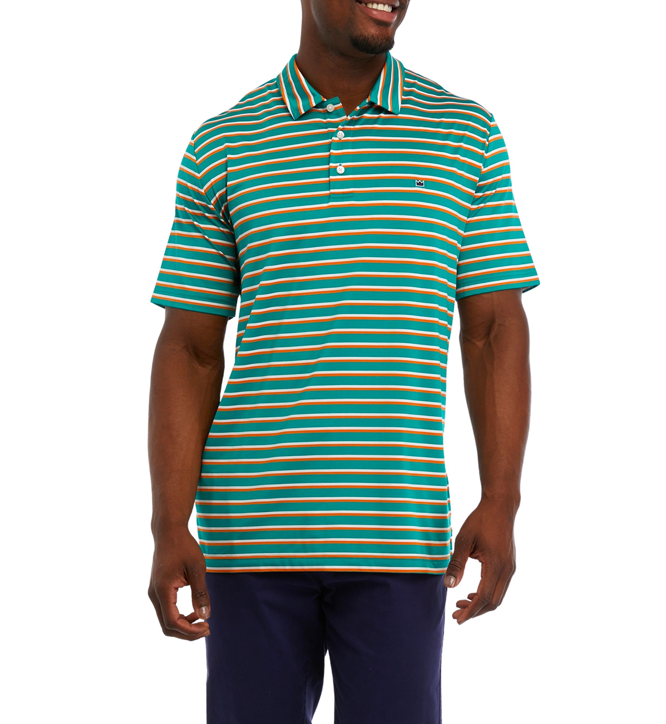 Stripe Performance Polo Shirt