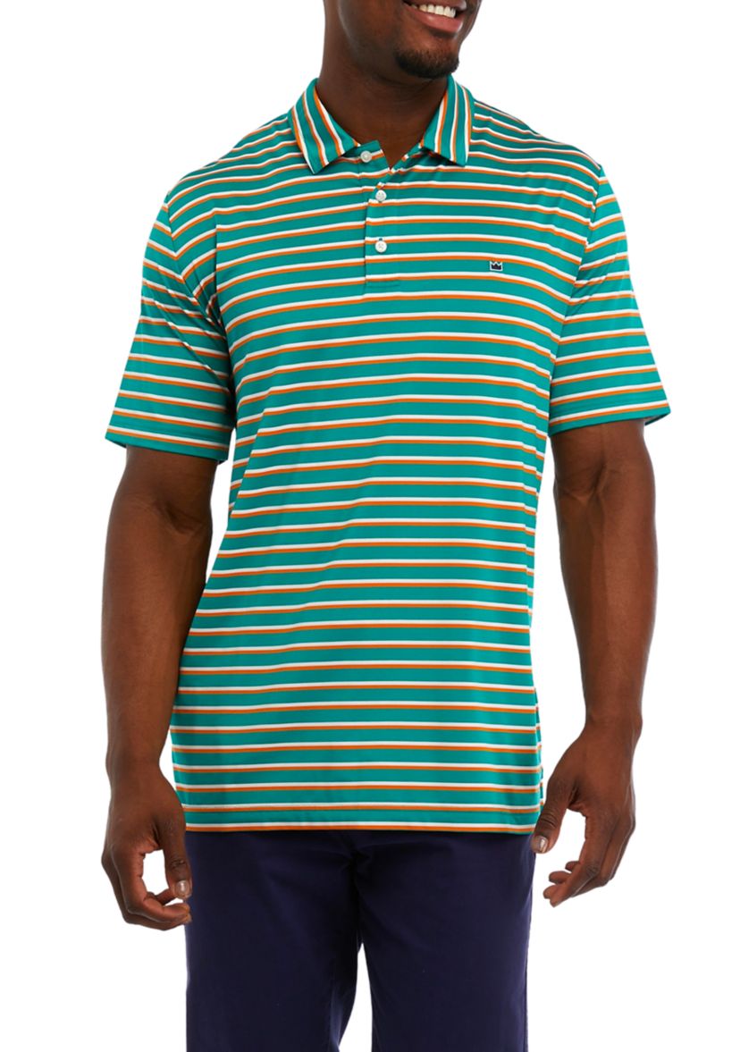 Stripe Performance Polo Shirt