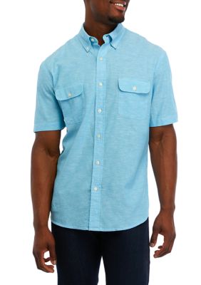 Crown & Ivy™ Short Sleeve Linen Cotton Shirt | belk