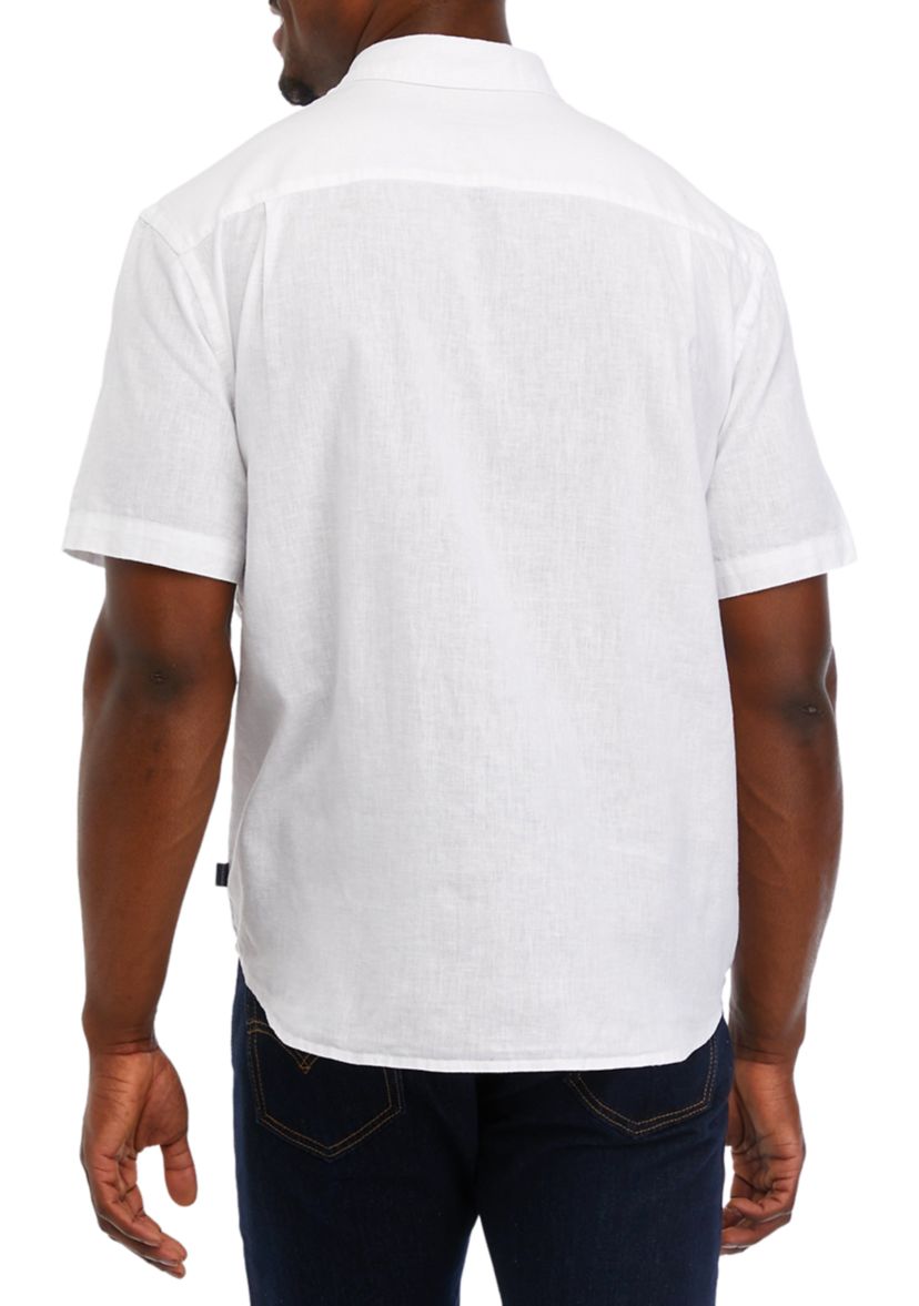 Short Sleeve Linen Cotton Shirt