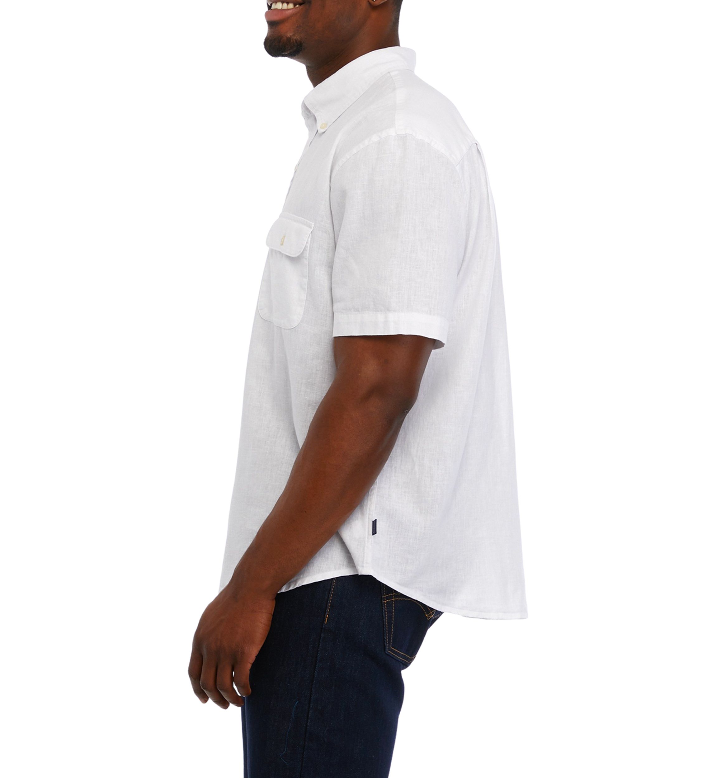 Short Sleeve Linen Cotton Shirt