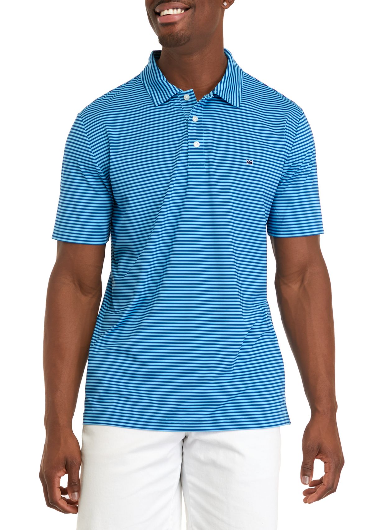 Striped Performance Polo Shirt